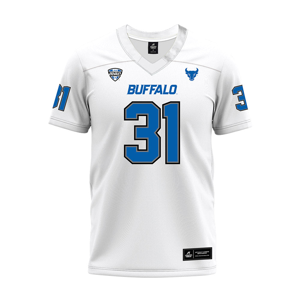 Buffalo - NCAA Football : Drake Saltarelli - White Premium Football Jersey