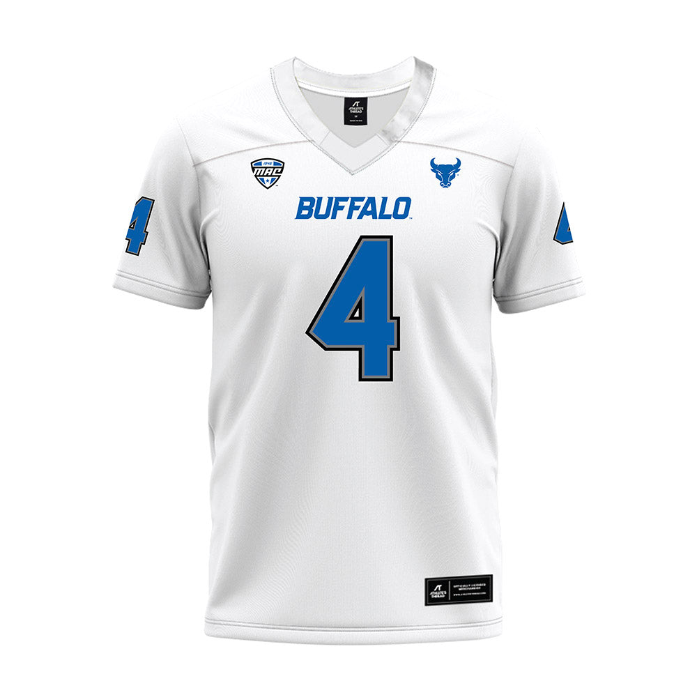Buffalo - NCAA Football : Jonathan Capo - White Premium Football Jersey