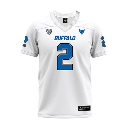 Buffalo - NCAA Football : Taquan Roberson - White Premium Football Jersey-0