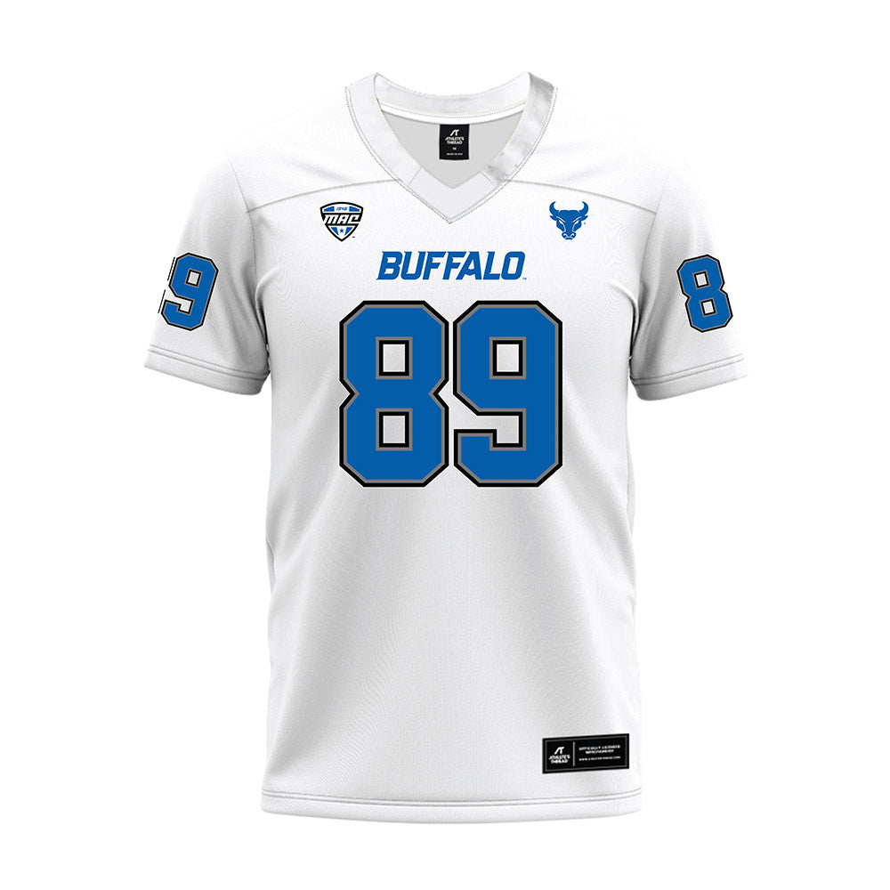 Buffalo - NCAA Football : Nick Leonard - White Premium Football Jersey