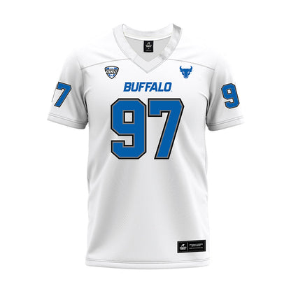 Buffalo - NCAA Football : Junior Poyser - White Premium Football Jersey