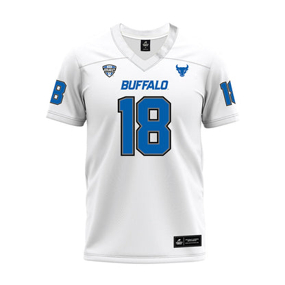 Buffalo - NCAA Football : Dion Crawford - White Premium Football Jersey
