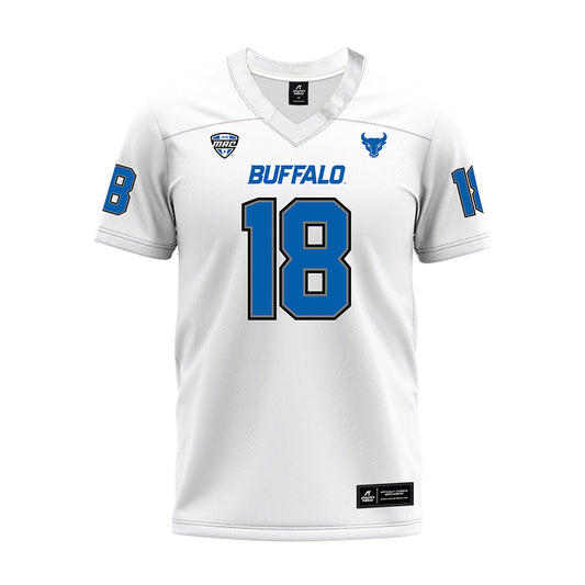Buffalo - NCAA Football : Dion Crawford - White Premium Football Jersey