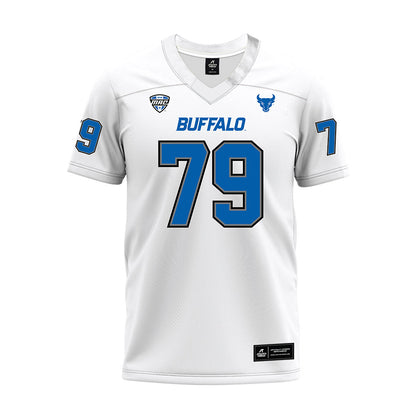 Buffalo - NCAA Football : Trevor Brock - White Premium Football Jersey