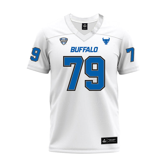 Buffalo - NCAA Football : Trevor Brock - White Premium Football Jersey