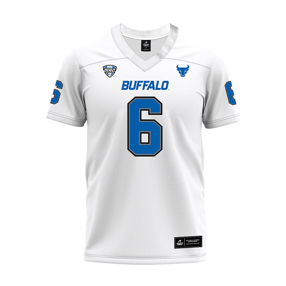 Buffalo - NCAA Football : Miles Greer - White Premium Football Jersey-0