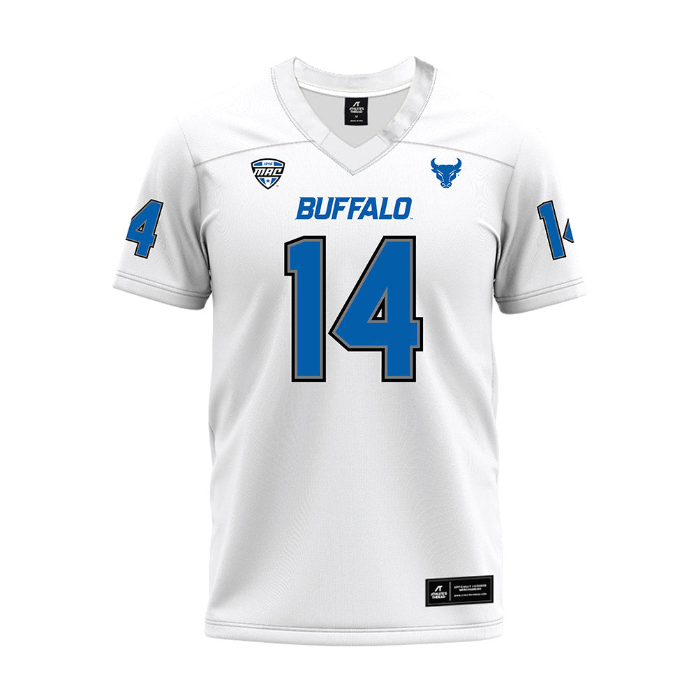 Buffalo - NCAA Football : Evan King - White Premium Football Jersey