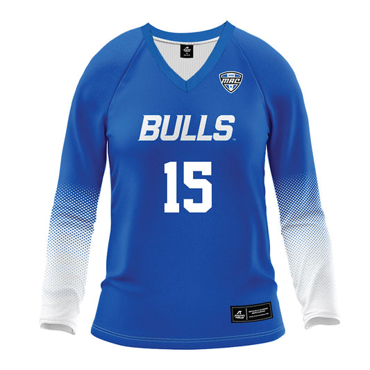Buffalo - NCAA Women's Volleyball : Eve Adams - Blue Volleyball Jersey-0