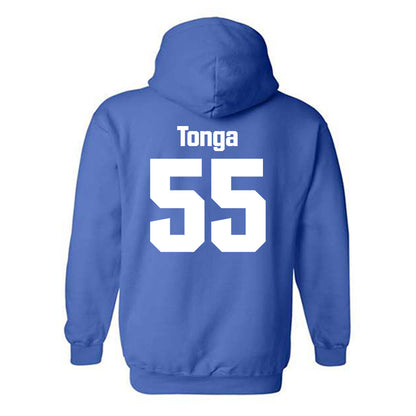 SJSU - NCAA Football : Jordan Tonga - Classic Shersey Hooded Sweatshirt-1