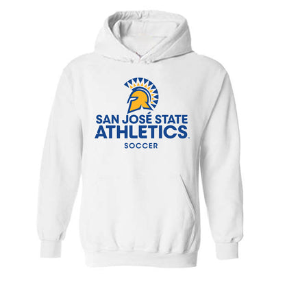 SJSU - NCAA Women's Soccer : Joliye Brass - Classic Shersey Hooded Sweatshirt-0