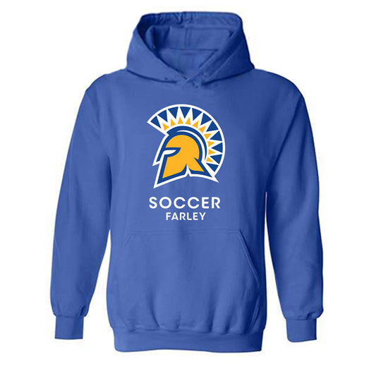 SJSU - NCAA Men's Soccer : Colin Farley - Classic Fashion Shersey Hooded Sweatshirt-0