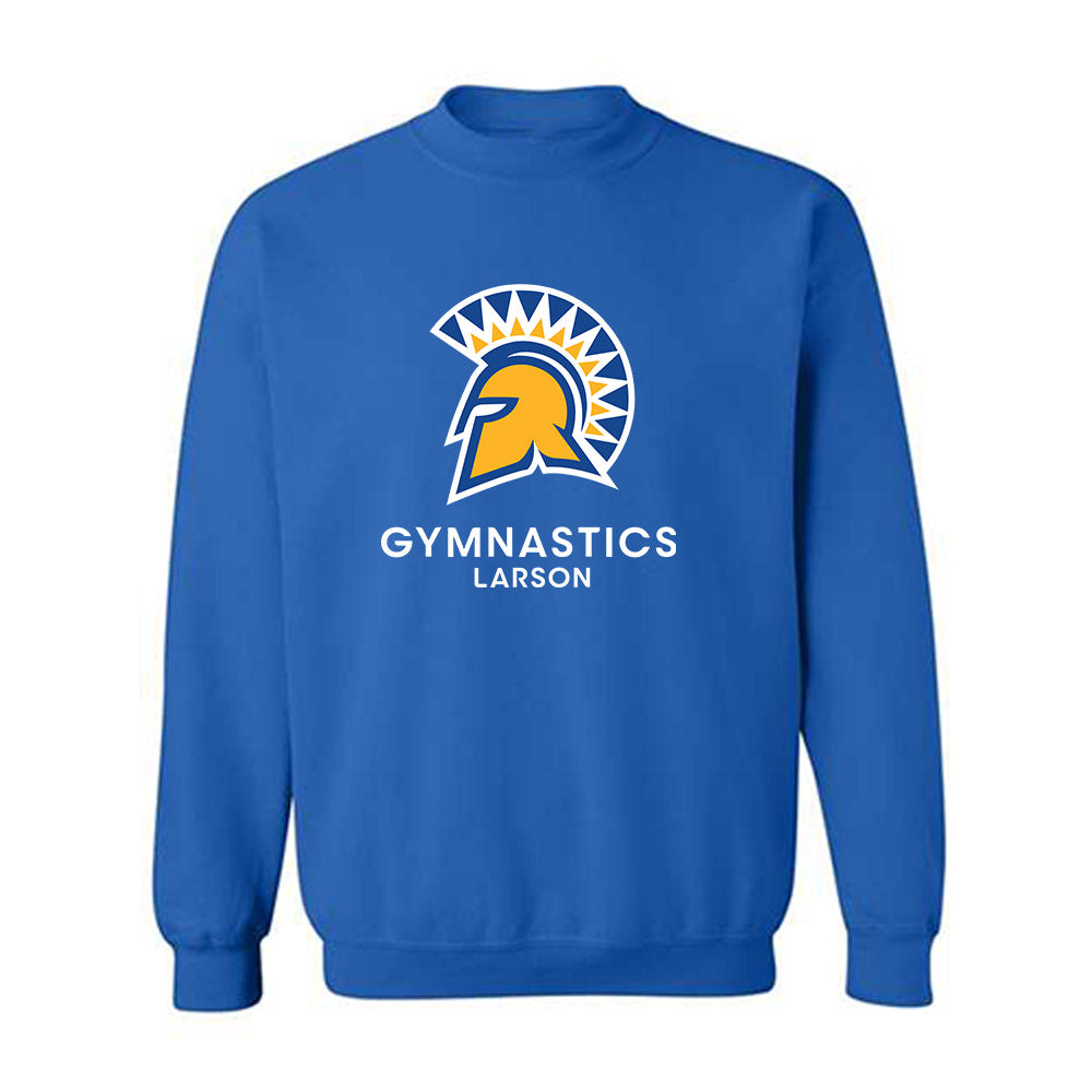 SJSU - NCAA Women's Gymnastics : Kaylee Larson - Classic Fashion Shersey Crewneck Sweatshirt-0