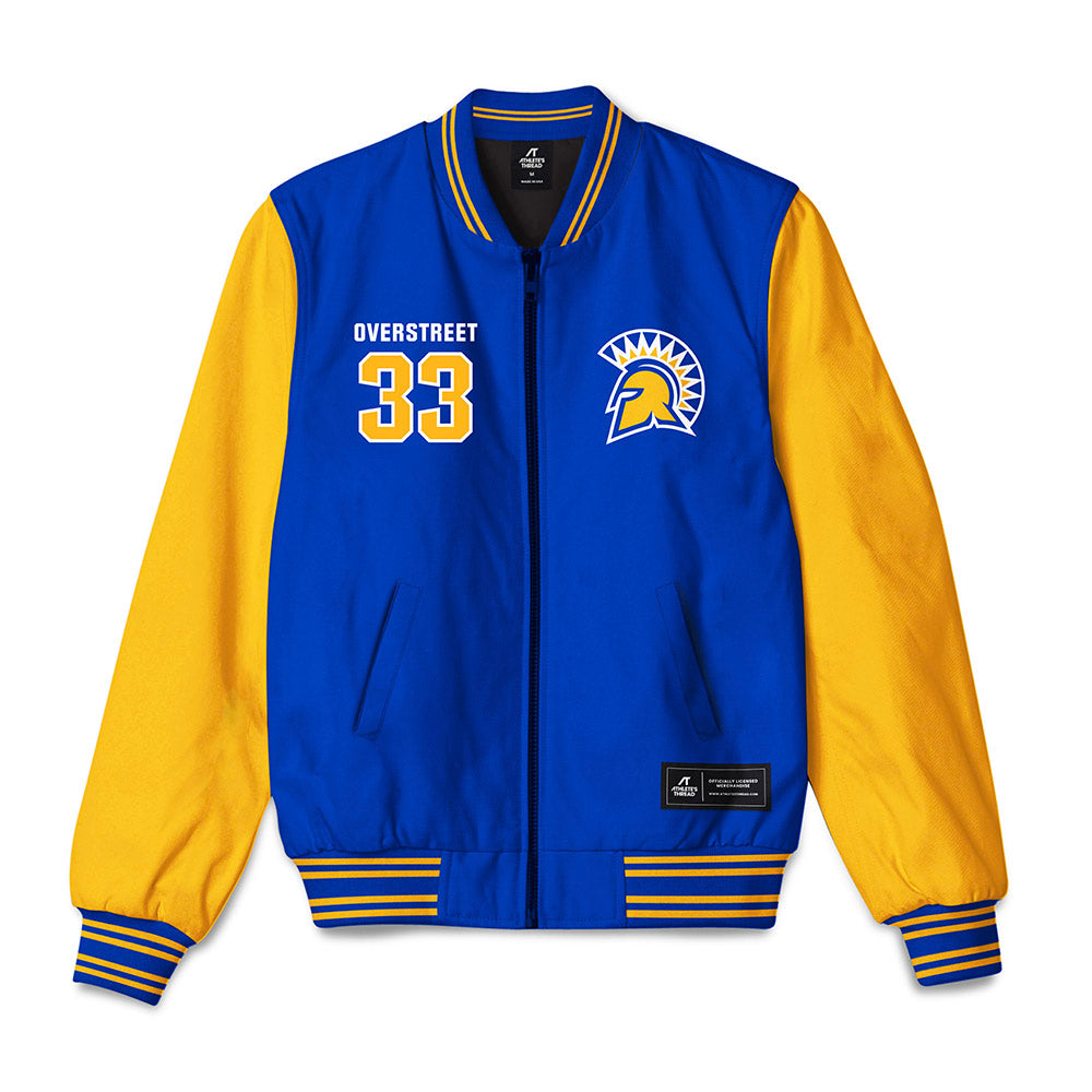 SJSU - NCAA Men's Basketball : Marcus Overstreet - Bomber Jacket-0