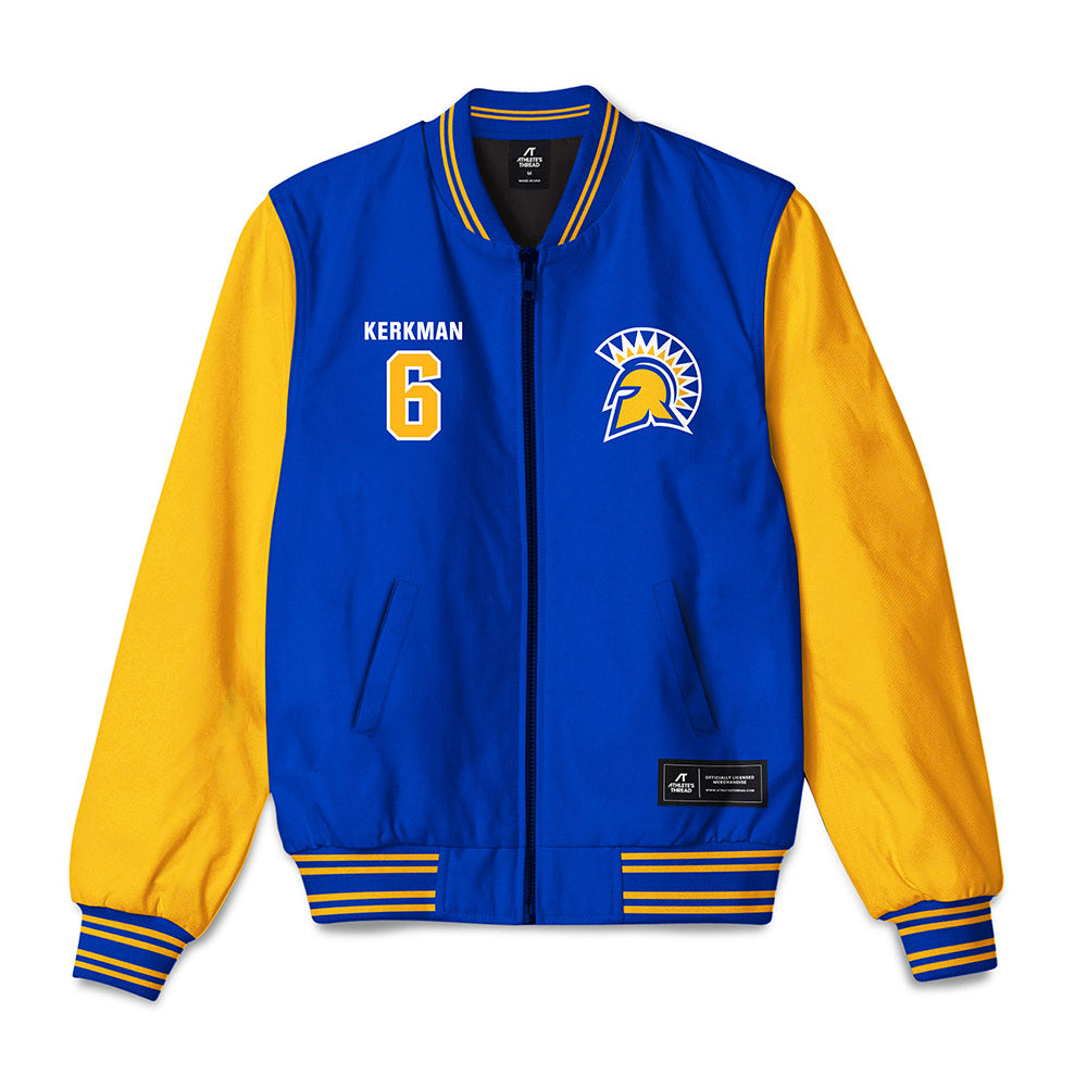 SJSU - NCAA Women's Volleyball : Halle Kerkman - Bomber Jacket-0