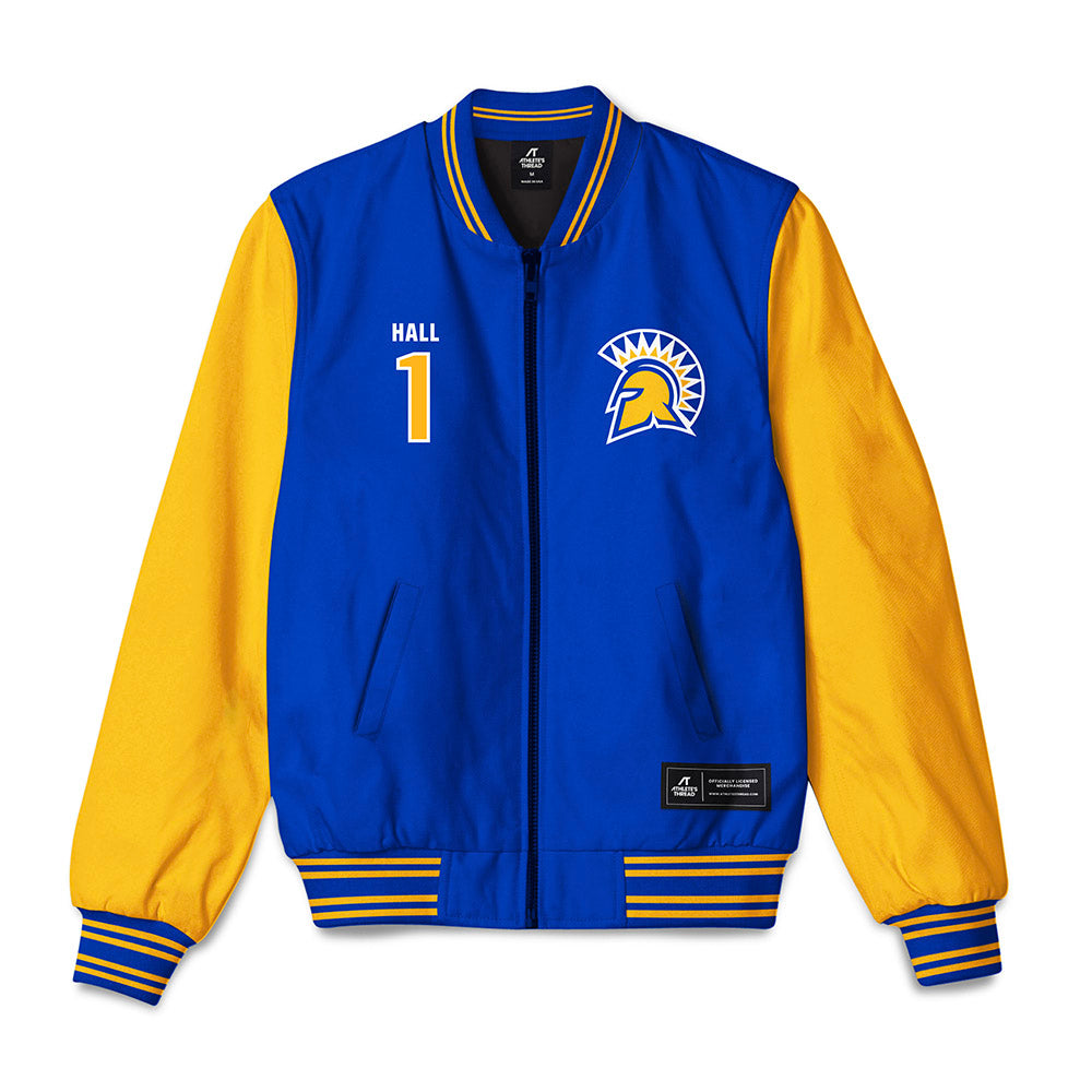 SJSU - NCAA Women's Volleyball : Fatimah Hall - Bomber Jacket-0