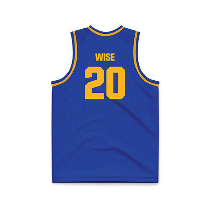 SJSU - NCAA Men's Basketball : Christian Wise - Blue Basketball Jersey-1
