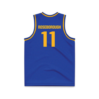 SJSU - NCAA Men's Basketball : Ben Roseborough - Blue Basketball Jersey-1