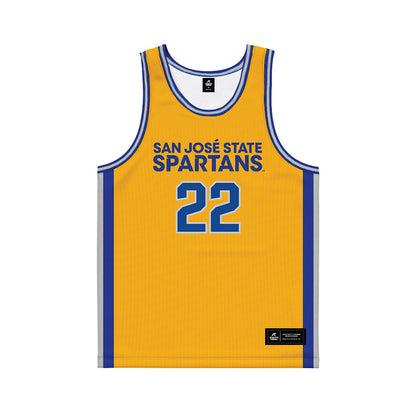 SJSU - NCAA Women's Basketball : Kaliyah Dillard - Gold Basketball Jersey-0