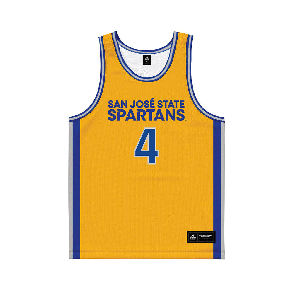 SJSU - NCAA Women's Basketball : Rylei Waugh - Gold Basketball Jersey-0