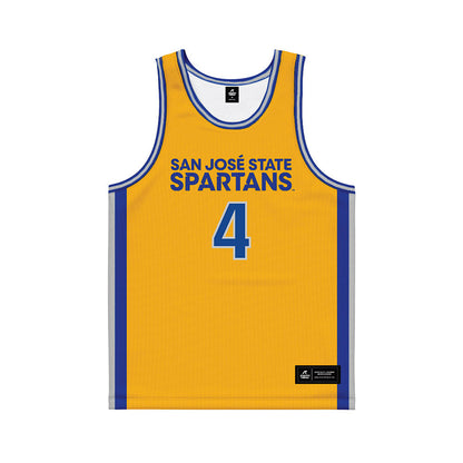 SJSU - NCAA Women's Basketball : Rylei Waugh - Gold Basketball Jersey-0