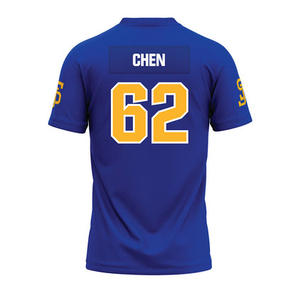 SJSU - NCAA Football : Tyler Chen - Blue Premium Football Jersey-1