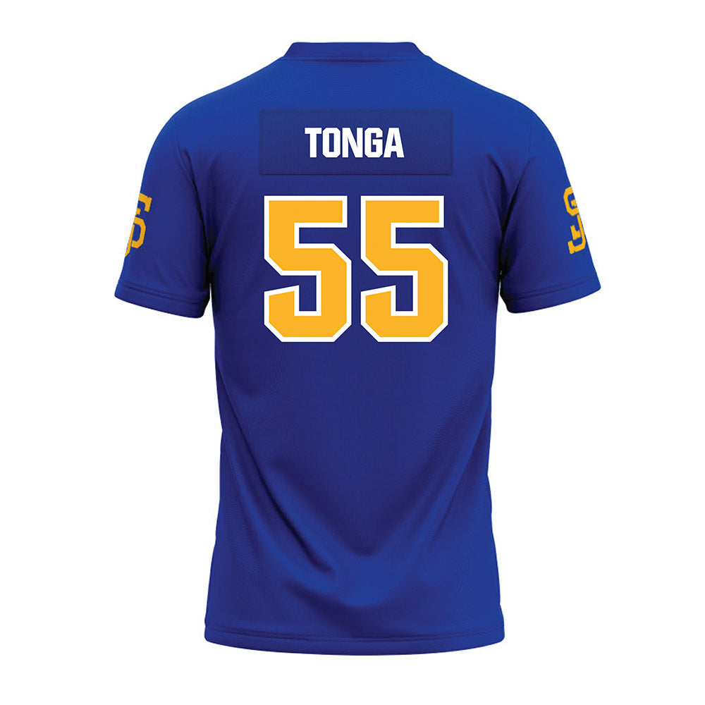 SJSU - NCAA Football : Jordan Tonga - Blue Premium Football Jersey-1
