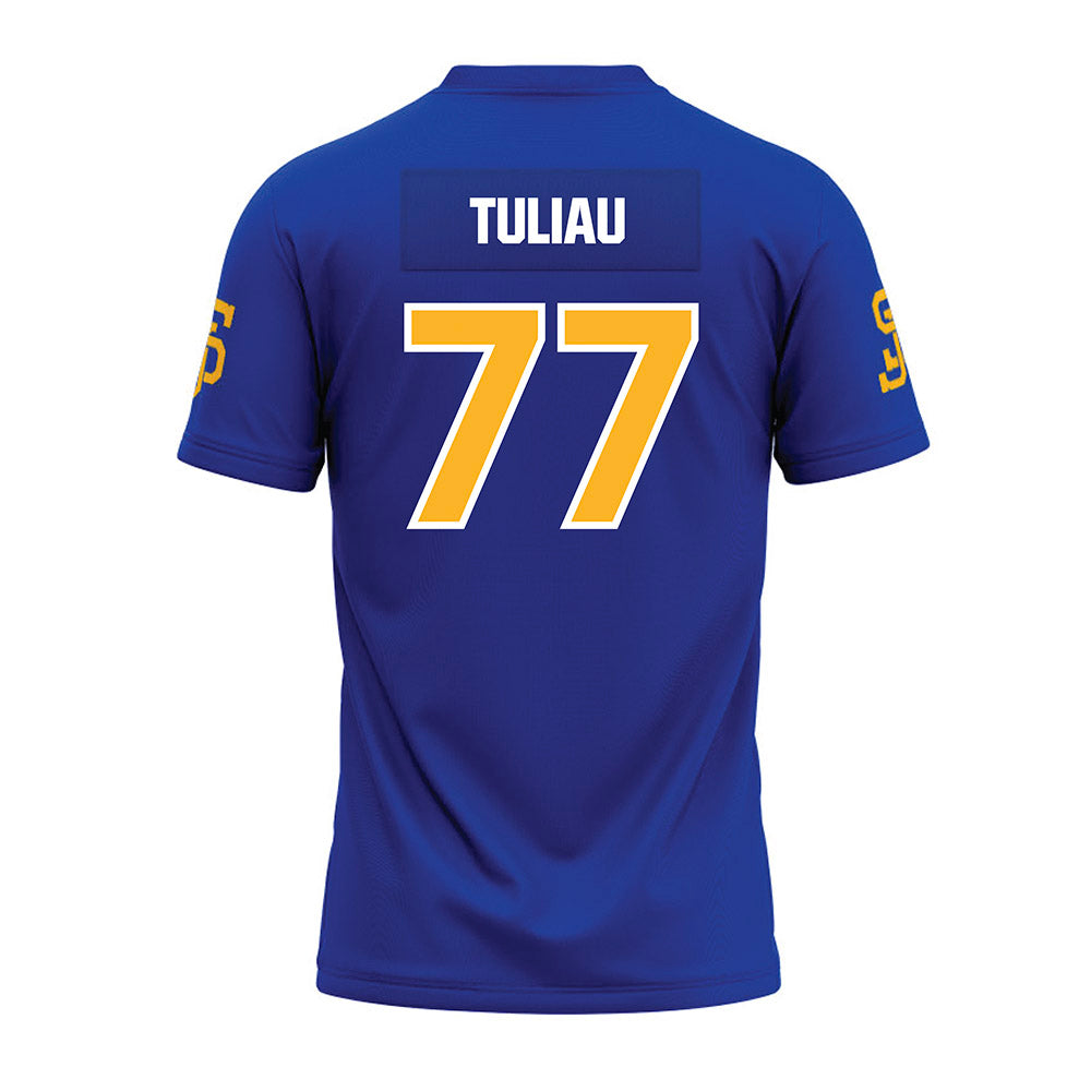 SJSU - NCAA Football : Daniel Tuliau - Blue Premium Football Jersey-1