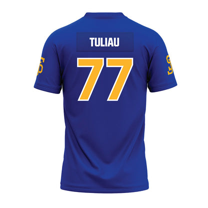 SJSU - NCAA Football : Daniel Tuliau - Blue Premium Football Jersey-1