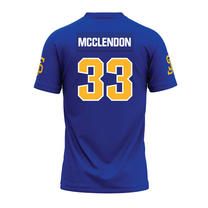 SJSU - NCAA Football : Greg McClendon - Blue Premium Football Jersey-1