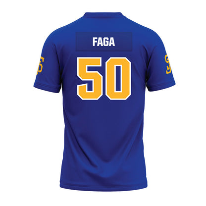 SJSU - NCAA Football : Gafataulagi Faga - Blue Premium Football Jersey-1