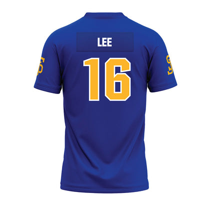 SJSU - NCAA Football : CJ Lee - Blue Premium Football Jersey-1