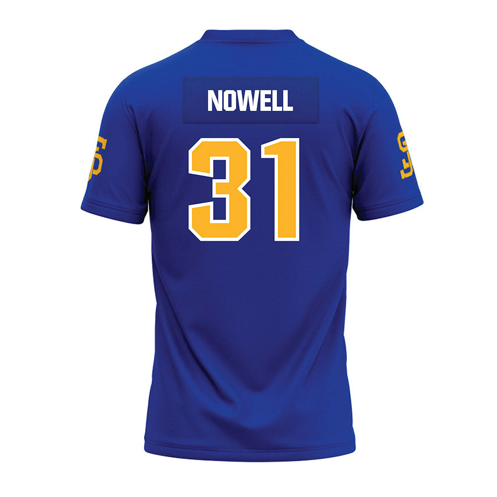 SJSU - NCAA Football : Hunter Nowell - Blue Premium Football Jersey-1