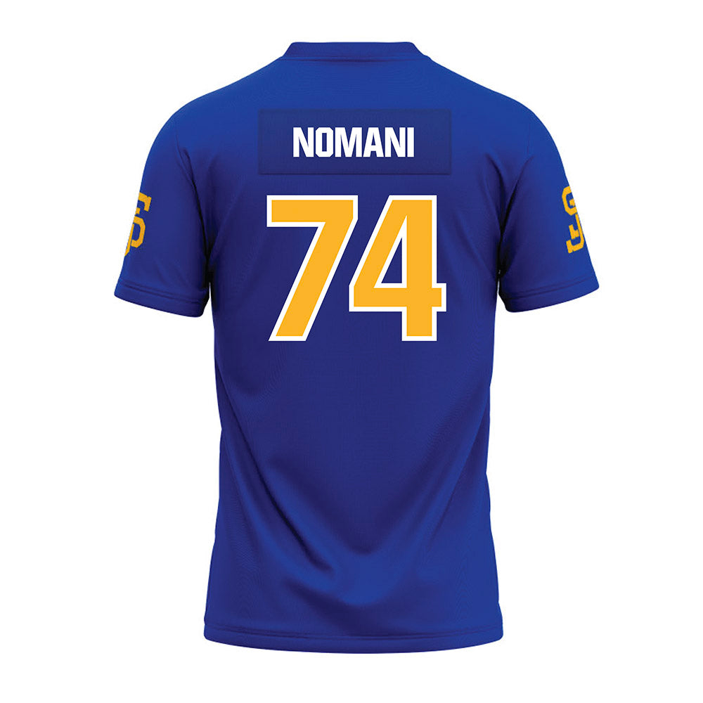 SJSU - NCAA Football : Sione Nomani - Blue Premium Football Jersey-1