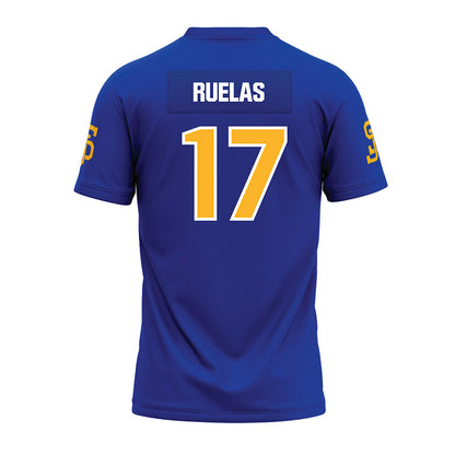 SJSU - NCAA Football : Ryker Ruelas - Blue Premium Football Jersey-1