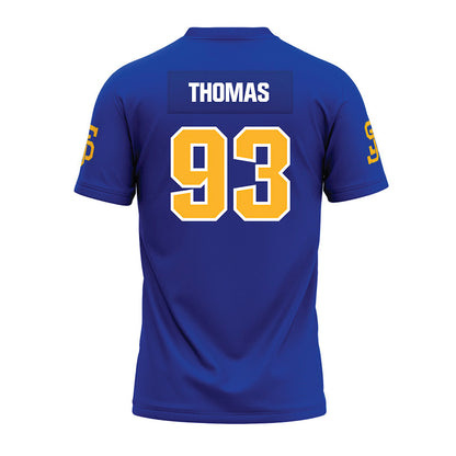SJSU - NCAA Football : Colton Thomas - Blue Premium Football Jersey-1