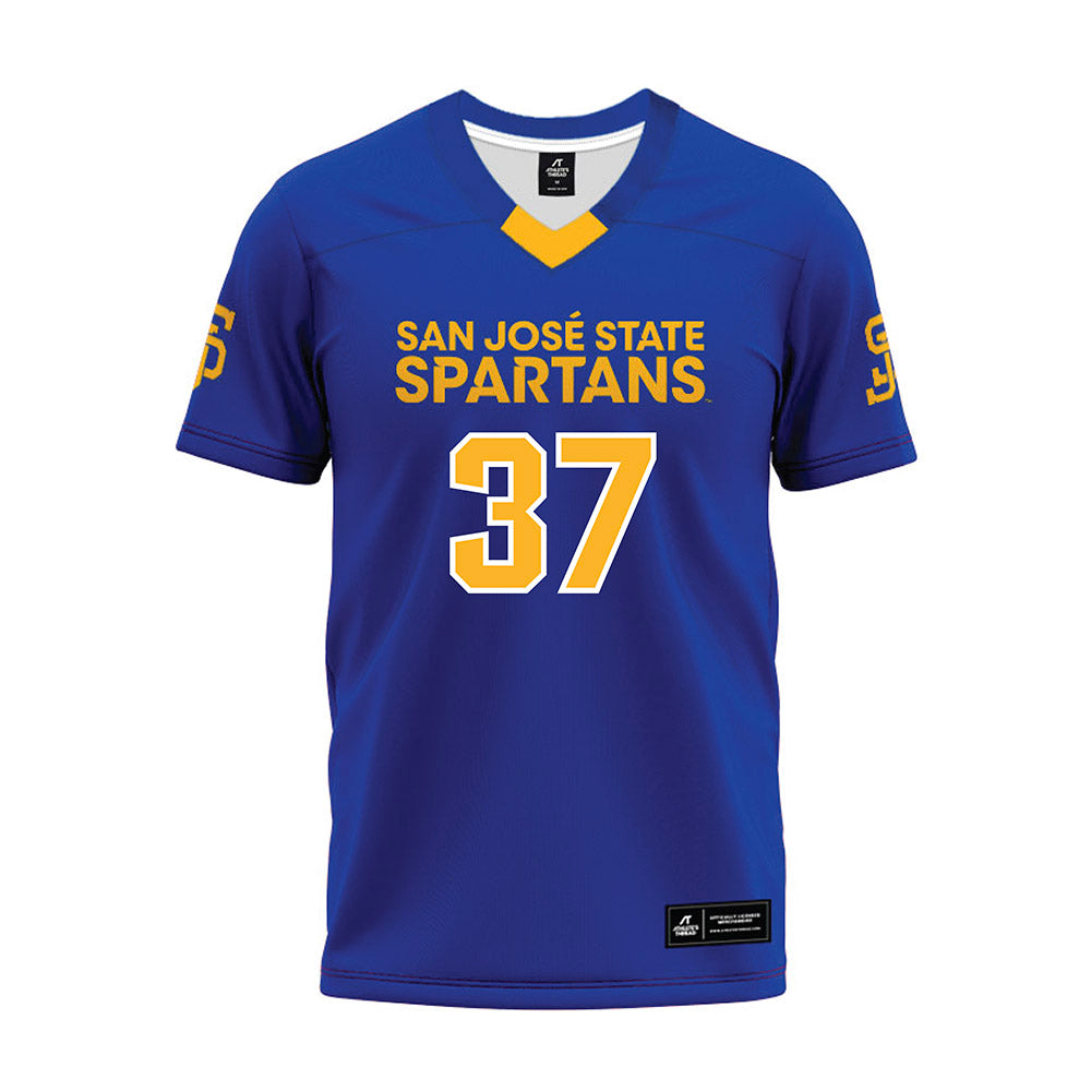 SJSU - NCAA Football : Adrian Melesio - Blue Premium Football Jersey-0
