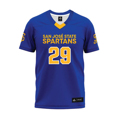 SJSU - NCAA Football : Jaylen Thomas - Blue Premium Football Jersey-0