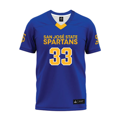 SJSU - NCAA Football : Greg McClendon - Blue Premium Football Jersey-0