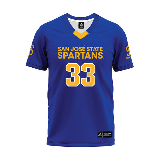 SJSU - NCAA Football : Greg McClendon - Blue Premium Football Jersey-0