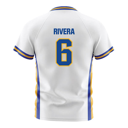 SJSU - NCAA Men's Soccer : Gilberto Rivera - White Soccer Jersey-1