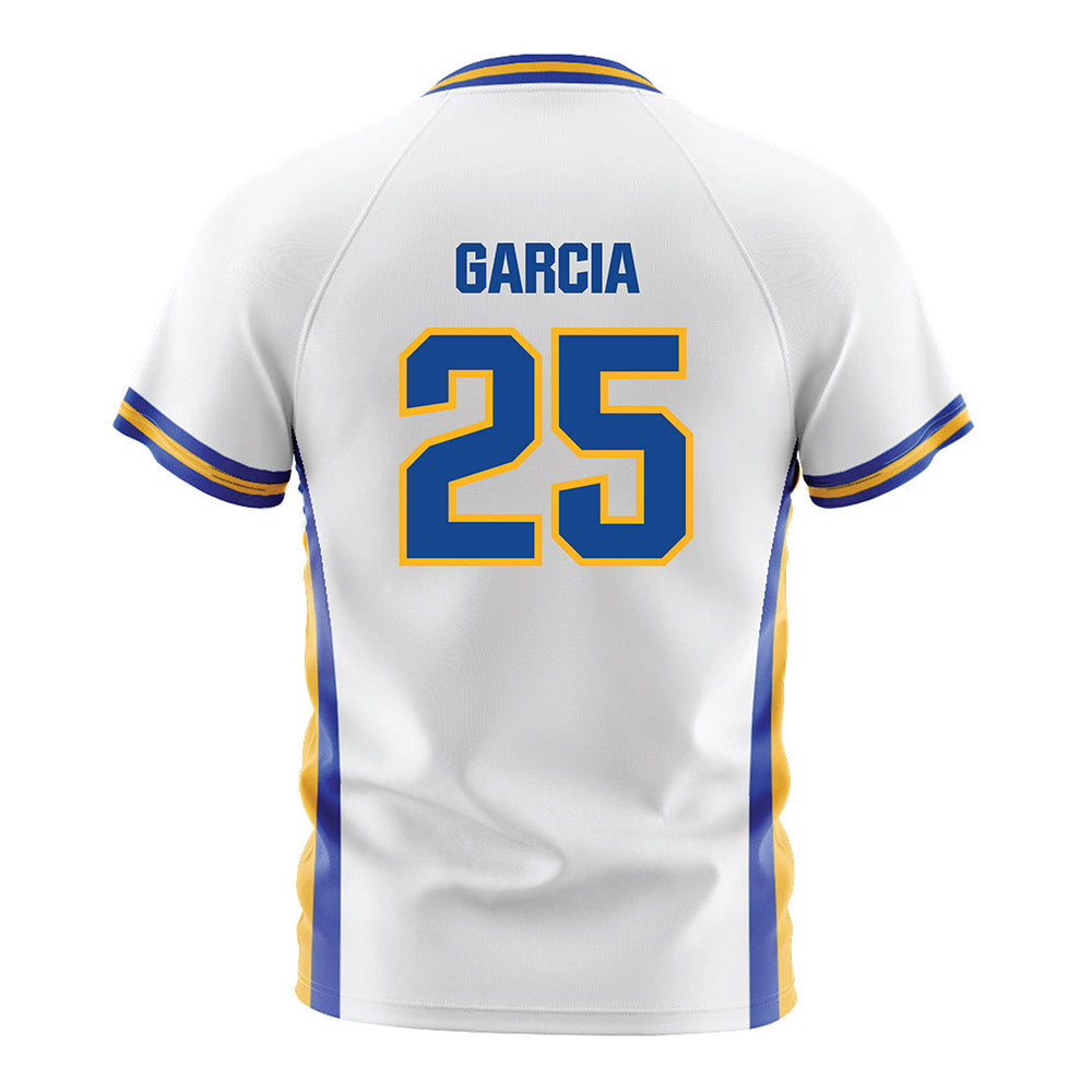 SJSU - NCAA Men's Soccer : Emmanuel Garcia - White Soccer Jersey-1