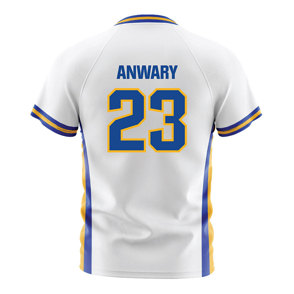 SJSU - NCAA Men's Soccer : Amir Anwary - White Soccer Jersey-1