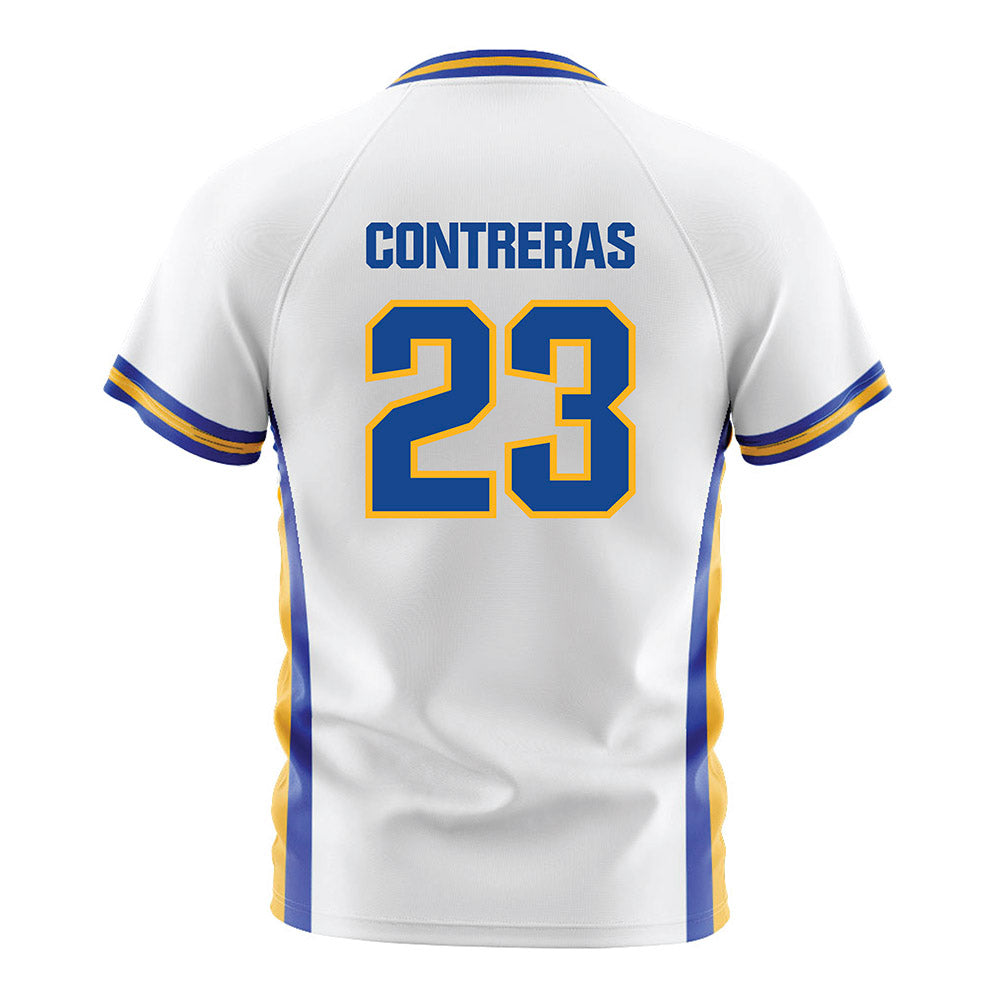 SJSU - NCAA Men's Soccer : Juan Contreras - White Soccer Jersey-1