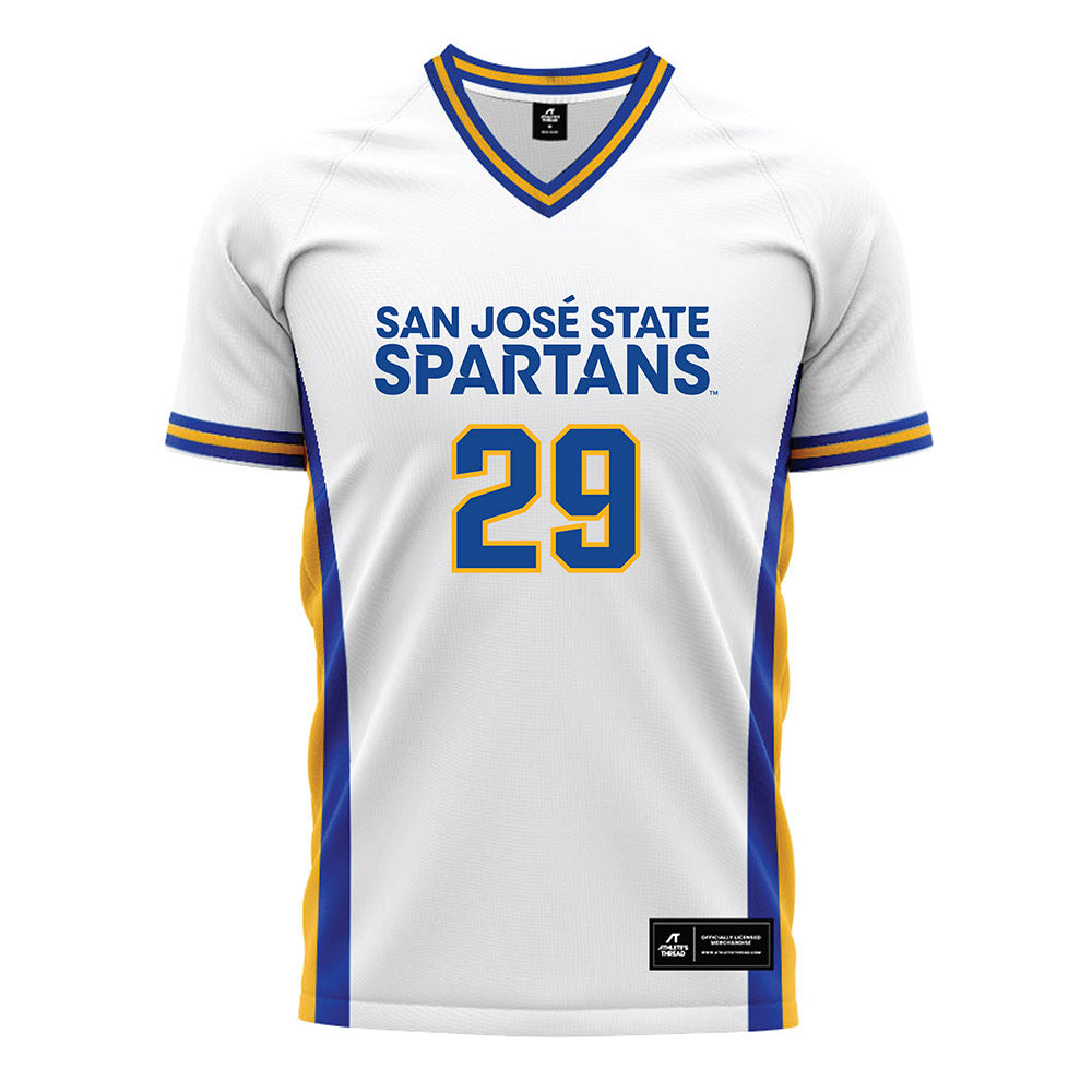 SJSU - NCAA Men's Soccer : Tomislav Jozinovic - White Soccer Jersey-0