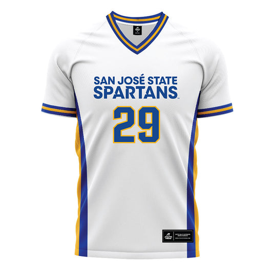 SJSU - NCAA Men's Soccer : Tomislav Jozinovic - White Soccer Jersey-0