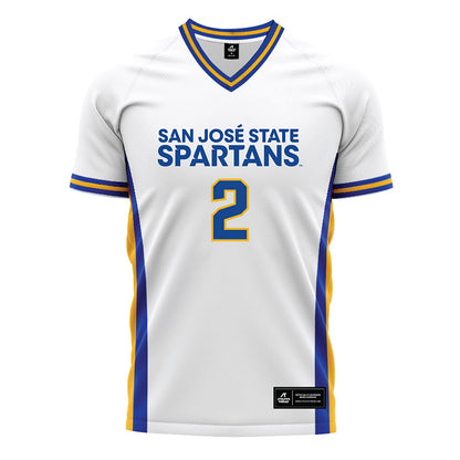 SJSU - NCAA Men's Soccer : Ruben Flores-Thomas - White Soccer Jersey-0