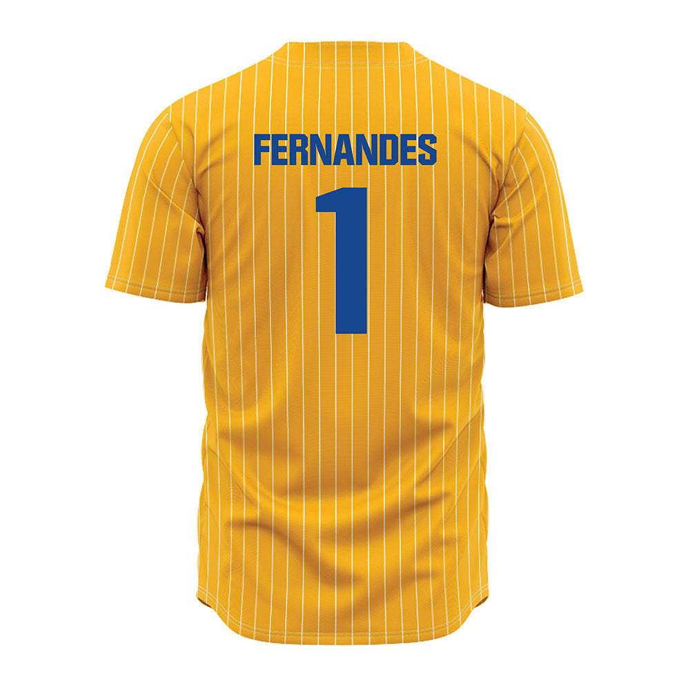 SJSU - NCAA Baseball : Alex Fernandes - Gold Jersey-1