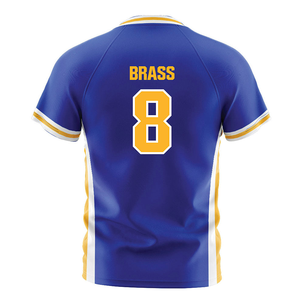 SJSU - NCAA Women's Soccer : Joliye Brass - Royal Soccer Jersey-1