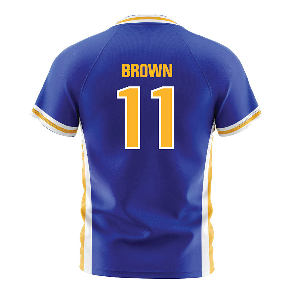 SJSU - NCAA Women's Soccer : Keely Brown - Royal Soccer Jersey-1