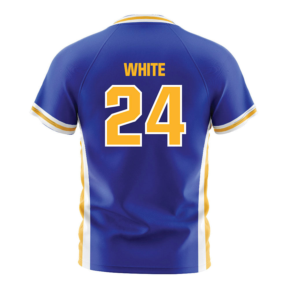 SJSU - NCAA Women's Soccer : Leilani White - Royal Soccer Jersey-1